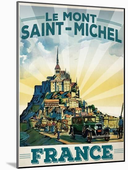 Travel Poster - France-The Saturday Evening Post-Mounted Giclee Print