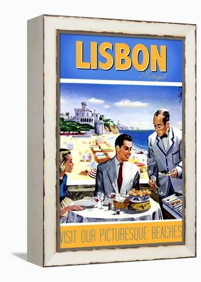 Travel Poster - Lisbon-The Saturday Evening Post-Framed Premier Image Canvas