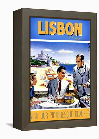 Travel Poster - Lisbon-The Saturday Evening Post-Framed Premier Image Canvas