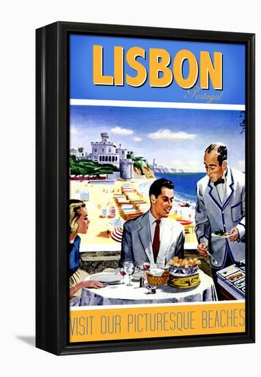 Travel Poster - Lisbon-The Saturday Evening Post-Framed Premier Image Canvas