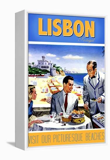 Travel Poster - Lisbon-The Saturday Evening Post-Framed Premier Image Canvas