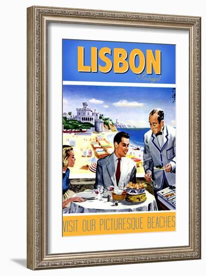 Travel Poster - Lisbon-The Saturday Evening Post-Framed Giclee Print