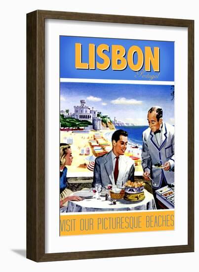 Travel Poster - Lisbon-The Saturday Evening Post-Framed Giclee Print
