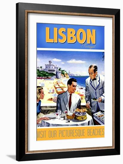 Travel Poster - Lisbon-The Saturday Evening Post-Framed Giclee Print