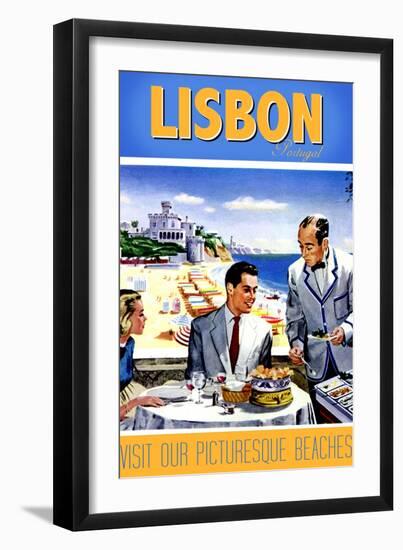 Travel Poster - Lisbon-The Saturday Evening Post-Framed Giclee Print