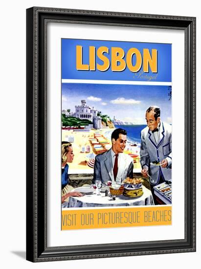 Travel Poster - Lisbon-The Saturday Evening Post-Framed Giclee Print