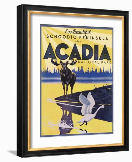 Travel Poster - Maine-The Saturday Evening Post-Framed Giclee Print