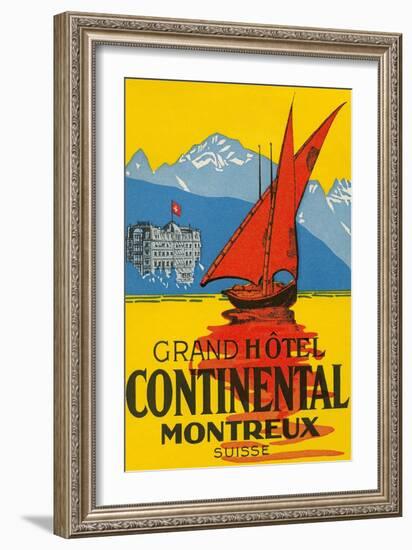 Travel Poster, Montreux, Switzerland-null-Framed Art Print