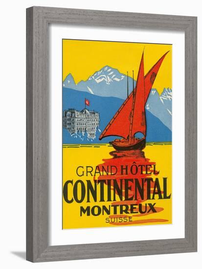 Travel Poster, Montreux, Switzerland-null-Framed Art Print