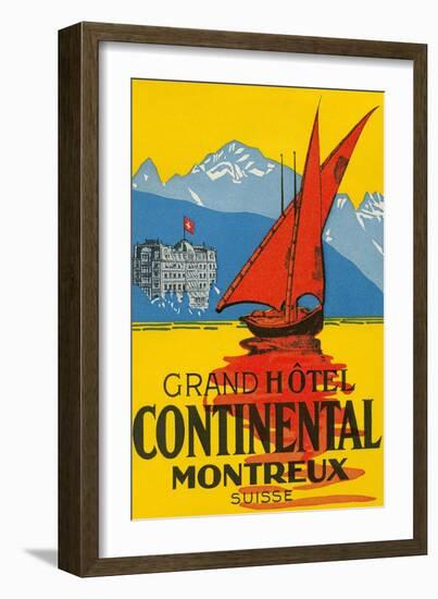 Travel Poster, Montreux, Switzerland-null-Framed Art Print