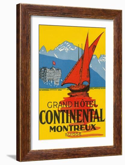Travel Poster, Montreux, Switzerland-null-Framed Art Print
