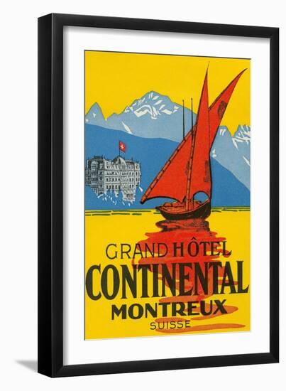 Travel Poster, Montreux, Switzerland-null-Framed Art Print