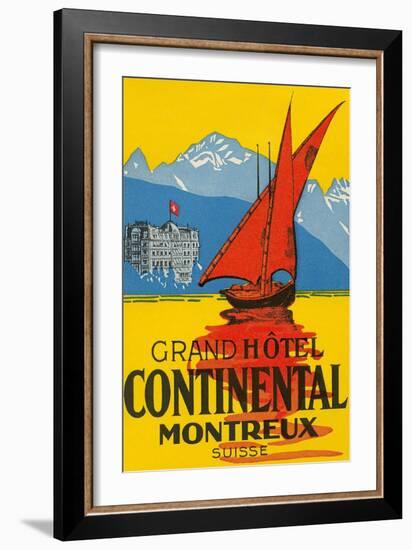 Travel Poster, Montreux, Switzerland-null-Framed Art Print