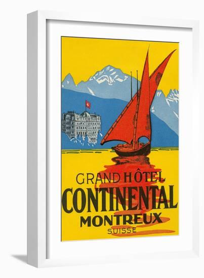 Travel Poster, Montreux, Switzerland-null-Framed Art Print