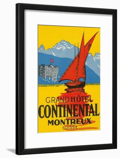 Travel Poster, Montreux, Switzerland-null-Framed Art Print