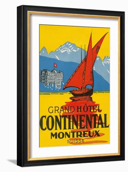 Travel Poster, Montreux, Switzerland-null-Framed Art Print