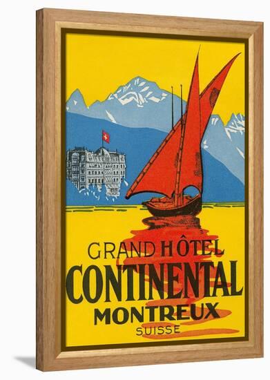 Travel Poster, Montreux, Switzerland-null-Framed Stretched Canvas