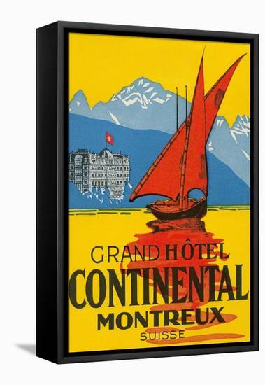 Travel Poster, Montreux, Switzerland-null-Framed Stretched Canvas