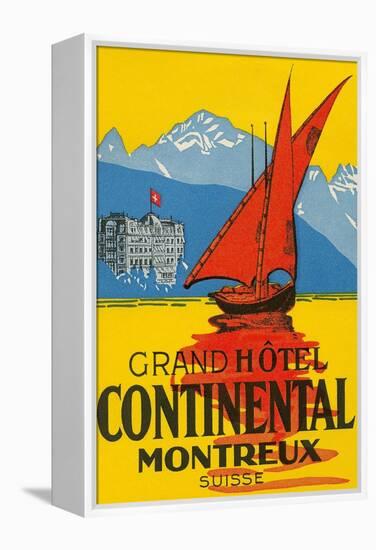 Travel Poster, Montreux, Switzerland-null-Framed Stretched Canvas