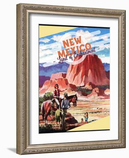 Travel Poster - New Mexico-The Saturday Evening Post-Framed Giclee Print