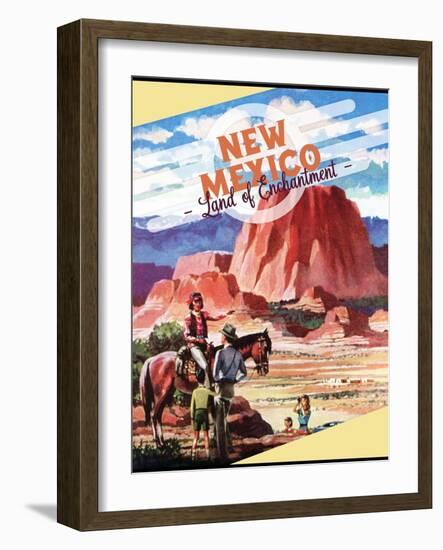 Travel Poster - New Mexico-The Saturday Evening Post-Framed Giclee Print