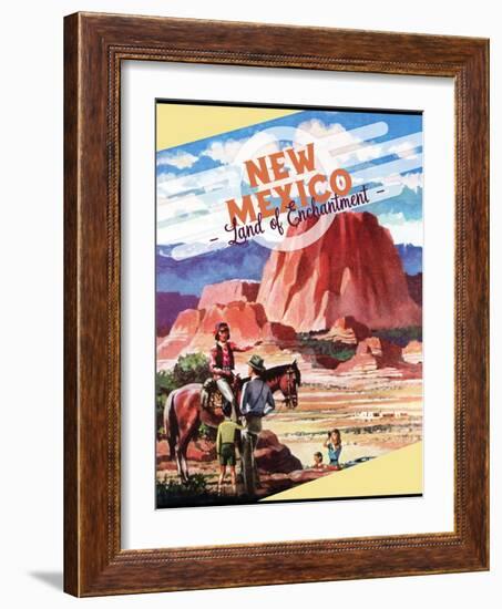 Travel Poster - New Mexico-The Saturday Evening Post-Framed Giclee Print