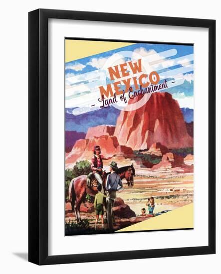 Travel Poster - New Mexico-The Saturday Evening Post-Framed Giclee Print