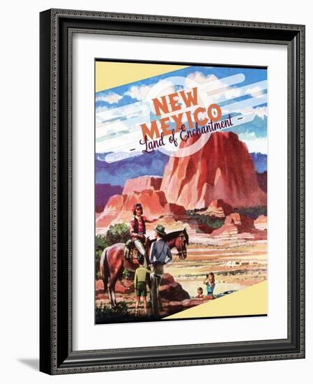 Travel Poster - New Mexico-The Saturday Evening Post-Framed Giclee Print