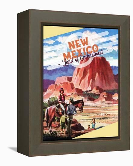 Travel Poster - New Mexico-The Saturday Evening Post-Framed Premier Image Canvas