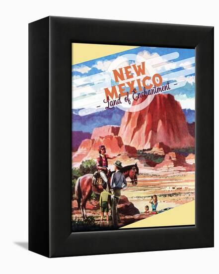 Travel Poster - New Mexico-The Saturday Evening Post-Framed Premier Image Canvas