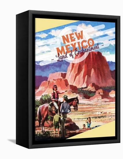 Travel Poster - New Mexico-The Saturday Evening Post-Framed Premier Image Canvas