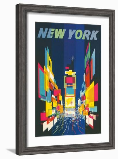 Travel Poster, New York City--Framed Art Print