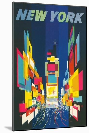 Travel Poster, New York City-null-Mounted Art Print