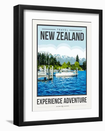 Travel Poster Newzealand-Brooke Witt-Framed Art Print