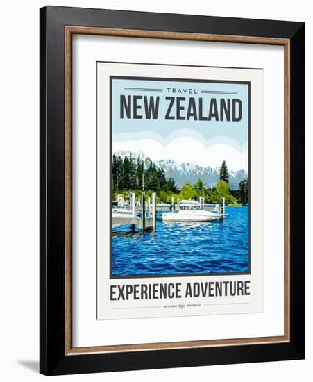 Travel Poster Newzealand-Brooke Witt-Framed Art Print