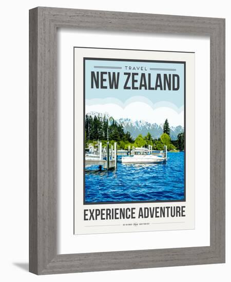 Travel Poster Newzealand-Brooke Witt-Framed Art Print