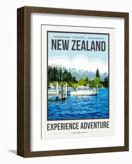 Travel Poster Newzealand-Brooke Witt-Framed Art Print