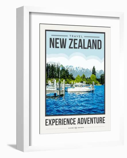 Travel Poster Newzealand-Brooke Witt-Framed Art Print
