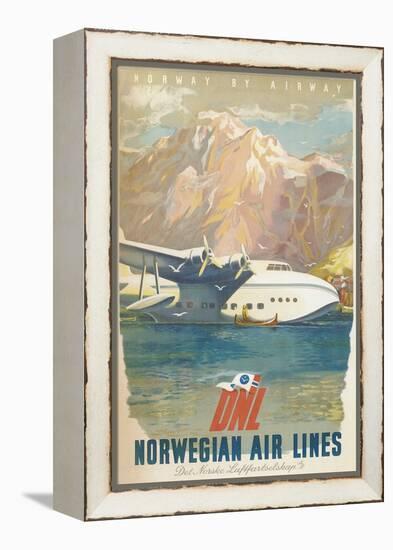 Travel Poster, Norwegian Air Lines-null-Framed Stretched Canvas