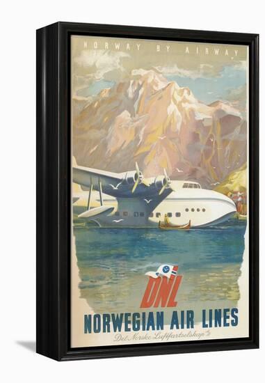 Travel Poster, Norwegian Air Lines-null-Framed Stretched Canvas
