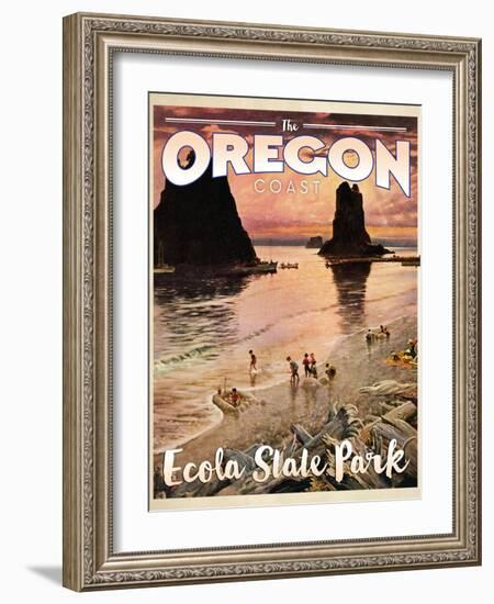 Travel Poster - Oregon-The Saturday Evening Post-Framed Giclee Print