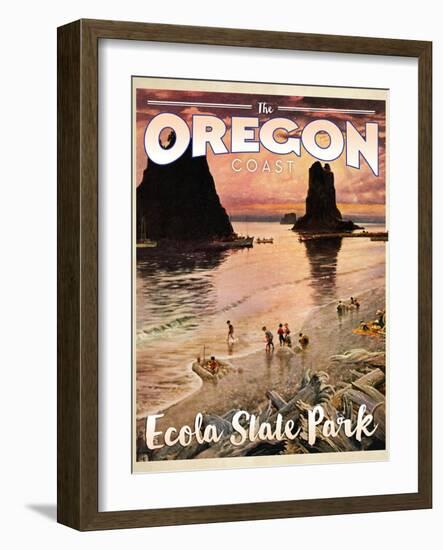 Travel Poster - Oregon-The Saturday Evening Post-Framed Giclee Print