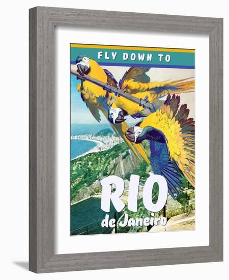 Travel Poster - Rio-The Saturday Evening Post-Framed Giclee Print