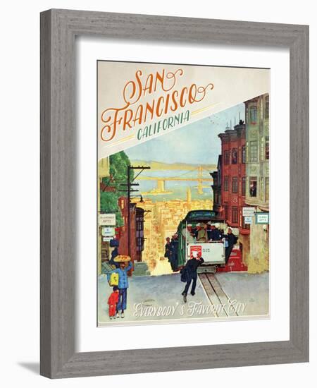 Travel Poster - SanFransisco-The Saturday Evening Post-Framed Giclee Print