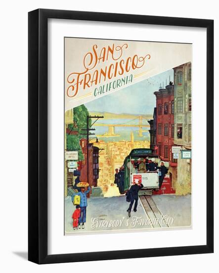 Travel Poster - SanFransisco-The Saturday Evening Post-Framed Giclee Print