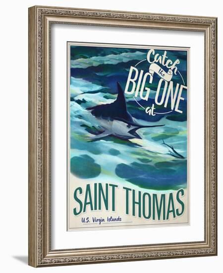 Travel Poster - USVI-The Saturday Evening Post-Framed Giclee Print