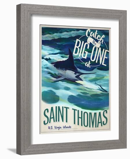 Travel Poster - USVI-The Saturday Evening Post-Framed Giclee Print