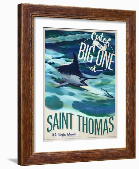 Travel Poster - USVI-The Saturday Evening Post-Framed Giclee Print