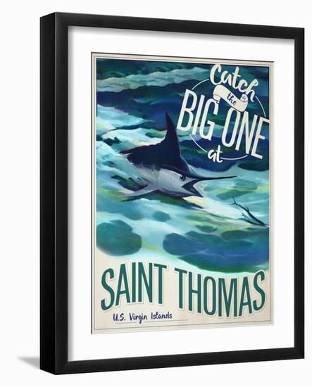 Travel Poster - USVI-The Saturday Evening Post-Framed Giclee Print