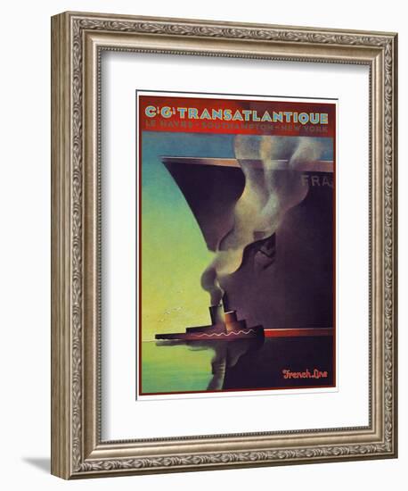 Travel Ship 0134-Vintage Lavoie-Framed Giclee Print